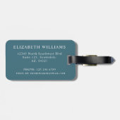 Étiquette À Bagage Fleurs de marguerite blanche customisée (Dos horizontal)