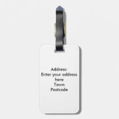 Étiquette À Bagage Fleurs de pavot lapin lapin Floral (Dos Vertical)