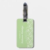 Étiquette À Bagage Fleurs de printemps tropicales élégantes à la chau (Dos Vertical)