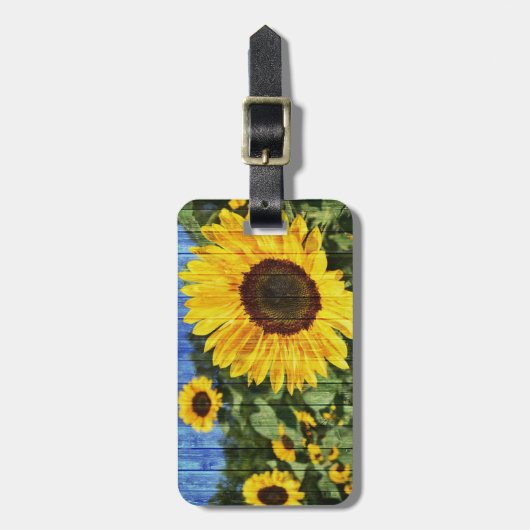 Étiquette À Bagage Fleurs de soleil (Devant Vertical)