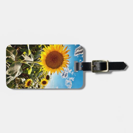 Étiquette À Bagage Fleurs de soleil (Devant horizontal)
