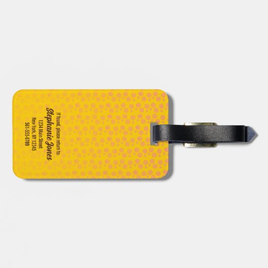 Étiquette À Bagage Fleurs de soleil (Dos horizontal)