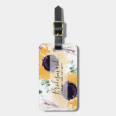 Étiquette À Bagage Fleurs de soleil personnalisées Présentatrices Cad (Devant Vertical)