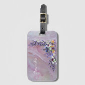 Étiquette À Bagage Fleurs de Tuberose et de Lavande (Devant Vertical)