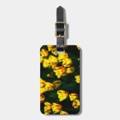 Étiquette À Bagage Fleurs de tulipe jaune (Devant Vertical)