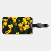 Étiquette À Bagage Fleurs de tulipe jaune (Dos horizontal)