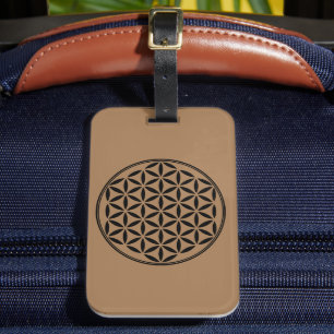 Étiquette À Bagage FLEURS DE VIE - Symbole de géométrie sacrée plein 