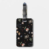 Étiquette À Bagage Fleurs d'eau simples 1 (Dos Vertical)