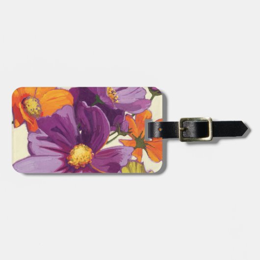 Étiquette À Bagage Fleurs décoratives (Devant horizontal)