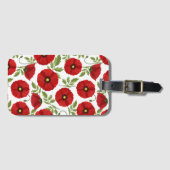 Étiquette À Bagage Fleurs d'été joyeuses floraison de pavot (Devant Horizontal)