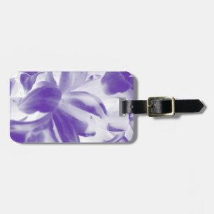Étiquette À Bagage Fleurs d'été mauve et blanche tendance