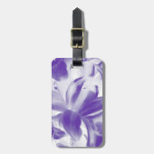 Étiquette À Bagage Fleurs d'été mauve et blanche tendance (Devant Vertical)