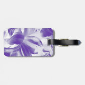 Étiquette À Bagage Fleurs d'été mauve et blanche tendance (Dos horizontal)