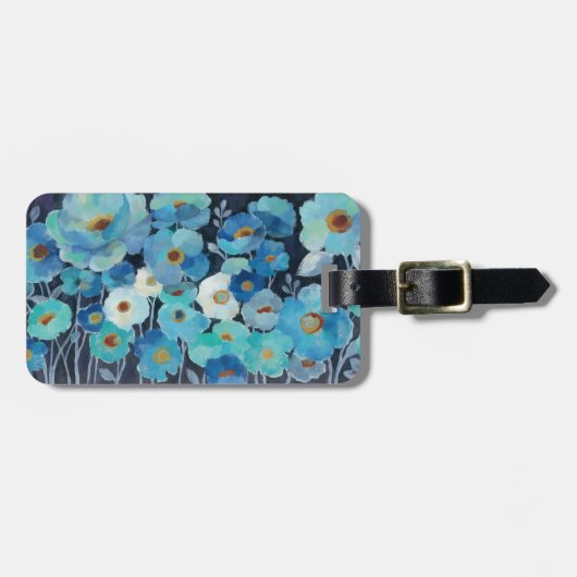 Étiquette À Bagage Fleurs d'indigo (Devant horizontal)