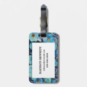 Étiquette À Bagage Fleurs d'indigo (Dos Vertical)