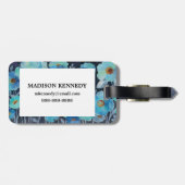 Étiquette À Bagage Fleurs d'indigo (Dos horizontal)