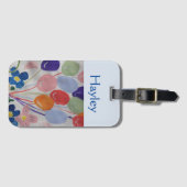 Étiquette À Bagage Fleurs et ballons (Devant Horizontal)