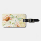 Étiquette À Bagage Fleurs et libellule (Devant horizontal)