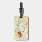 Étiquette À Bagage Fleurs et libellule (Devant Vertical)