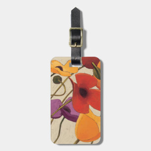 Étiquette À Bagage Fleurs et tiges de ressort