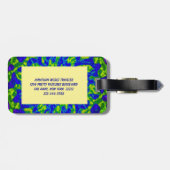 Étiquette À Bagage Fleurs et tourbillons (Dos horizontal)