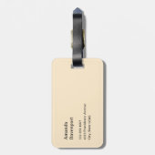 Étiquette À Bagage Fleurs Fantaisistes dans un Pot de Fleurs Mignon (Dos Vertical)