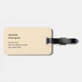 Étiquette À Bagage Fleurs Fantaisistes dans un Pot de Fleurs Mignon (Dos horizontal)