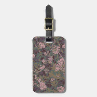 Étiquette À Bagage Fleurs, feuilles, et camouflage