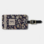 Étiquette À Bagage Fleurs florales customisées (Devant horizontal)