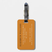 Étiquette À Bagage Fleurs florales customisées (Dos Vertical)