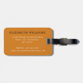 Étiquette À Bagage Fleurs florales customisées (Dos horizontal)