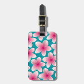 Étiquette À Bagage Fleurs frangipaniennes lumineuses (Devant Vertical)
