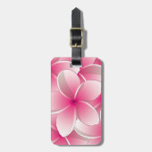 Étiquette À Bagage Fleurs frangipaniennes lumineuses (Devant Vertical)