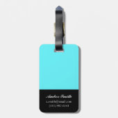 Étiquette À Bagage Fleurs graphiques (Dos Vertical)