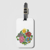 Étiquette À Bagage Fleurs hongroises (Devant Vertical)