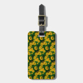 Étiquette À Bagage fleurs jaunes (Devant Vertical)