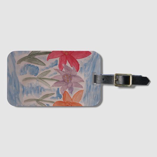 Étiquette À Bagage Fleurs Lily (Devant Horizontal)