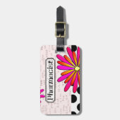 Étiquette À Bagage Fleurs lunatiques de pharmacien (Devant Vertical)