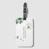 Étiquette À Bagage Fleurs Moderne Nom Propre Professionnel (Devant Vertical)