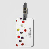 Étiquette À Bagage Fleurs printanières décoratives personnalisées bla (Devant Vertical)