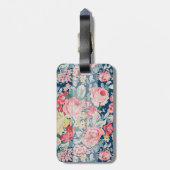 Étiquette À Bagage Fleurs romantiques adorables - Message de motivati (Dos Vertical)