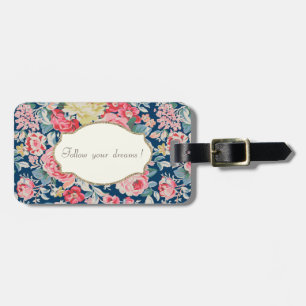Étiquette À Bagage Fleurs Romantiques Adorables - Message Motivationn