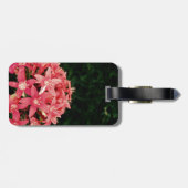 Étiquette À Bagage Fleurs roses (Dos horizontal)