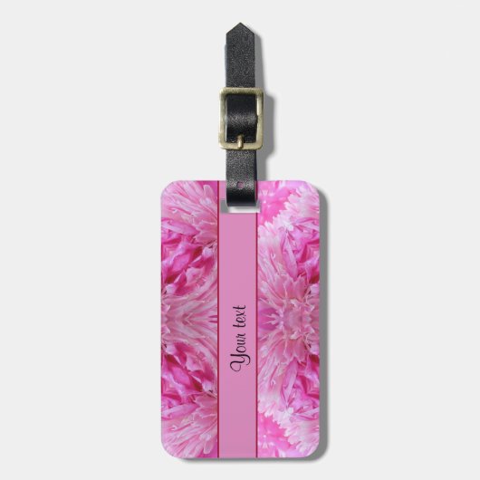 Étiquette À Bagage Fleurs roses (Devant Vertical)