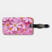 Étiquette À Bagage Fleurs roses (Dos horizontal)