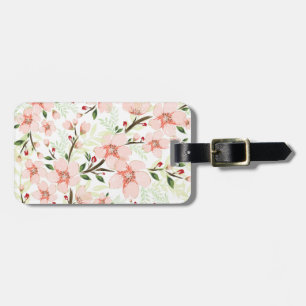 Étiquette À Bagage Fleurs roses