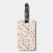 Étiquette À Bagage Fleurs roses (Dos Vertical)