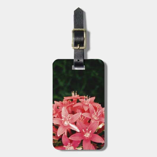 Étiquette À Bagage Fleurs roses (Devant Vertical)