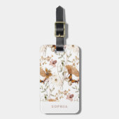 Étiquette À Bagage Fleurs sauvages d'automne neutres Boho tendance su (Devant Vertical)