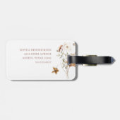 Étiquette À Bagage Fleurs sauvages d'automne neutres Boho tendance su (Dos horizontal)